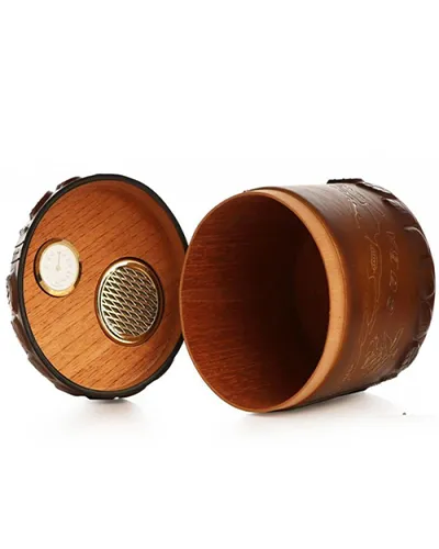 Cohiba Silindir Humidor - Deri Puro Kutusu