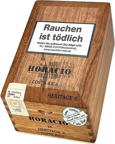 Horacio Heritage 6 Puro  - 15's Ahşap kutu